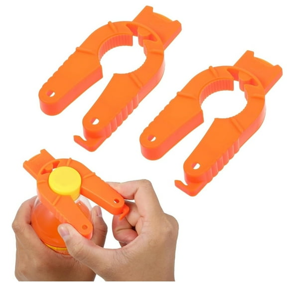 Plastic Bottle Cap Opener,2 Pack Water Bottle Opener,Orange Soda Can Opener,3 in 1 Multi-Purpose Water Bottle Opener for Arthritic Hands,Seniors