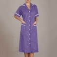 thumbnail image 2 of Vetsdori Short Sleeve Midi Dresses for Women Party Summer Sundress Plain,Holiday Polo Beach Collared Juniors Dress Outfits, 2 of 7