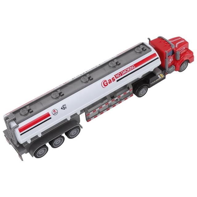 Modèle de Camion à Rétrofriction, Traitement de Peinture pour Semi-Remorque RC pour 3 Ans et Plus, Cadeau, Camion-Citerne à Huile à Longue Tête à Rétrofriction