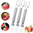 thumbnail image 4 of Stainless Steel Fruit Cutter, Watermelon Slicer Tool, Portable Windmill Cutter Fork, Efficient Food Prep, Kitchen Gadget for Camping Parties, Easy Cleaning, 4 of 9