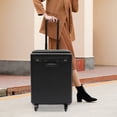 thumbnail image 6 of Rolling Makeup Case with 3 Drawers, Adjustable Pull Rod, Large Capacity, Universal Wheels, Lockable Storage for Beauty Tools, Black, 6 of 8