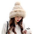 thumbnail image 1 of Cotton Wool Pullover Hat For Women Cold Proof Warm Knitting Hats Women Winter Knitted Hat, 1 of 4