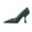Cyan, variant on Women Classic Pointed Closed Toe Pumps Mid High Flared Heels Slip On Office Lady Party Dressy Shoes Size 15 Beige