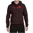 thumbnail image 3 of Dog Heartbeat | Paw Print EKG Lifeline | Veterinarian Vet Tech Dog Lover Unisex Hoodie Sweatshirt, Brown, Medium, 3 of 5
