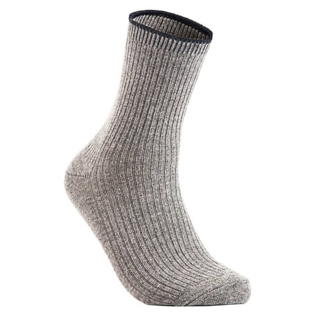 

Lian LifeStyle Big Girl s Women s 4 Pairs Gorgeous Comfortable & Cozy Durable & Breathable Wool Crew Socks for Daily Use HR1612 Size 6-9 Gray
