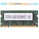 thumbnail image 1 of Memoria RAM DDR2 de 4 GB a 800 MHz para portátil PC2 6400, 2RX8, 200 pines SODIMM para AMD, 1 of 8