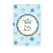 Amscan Little Prince Baby Shower Party Postcard Invitations With Blue Envelopes - 8 Pack, 5 3/4in. x 3 3/4in.