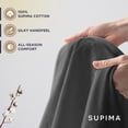 thumbnail image 2 of Martex 4-Piece Queen Sheet Set | 100% Supima Cotton 700TC Sateen | Charcoal Gray, 2 of 9