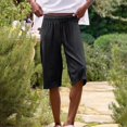 thumbnail image 2 of ZSQDM Womens Casual Solid Side Pockets Pants Shorts Elastic Waist Back Pockets Daily Shorts Shorts for women, 2 of 6