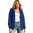 thumbnail image 2 of Zip Up Y2k Hoodies for Women Fall Casual Long Sleeve Sweatshirts 2026 Lightweight Comfort Soft Plus Size Jackets Navy M, 2 of 8