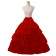 thumbnail image 3 of Enagua de poliéster Zulema Enaguas Crinolina Rojo 4 Aros, 3 of 4