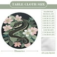 thumbnail image 3 of Snake Floral Jungle Print Round Table Cover Kitchen Printed Waterproof Tablecloth Elastic Edged Tablecloth Fits Party Wedding Indoor Outdoor Tables, 3 of 8