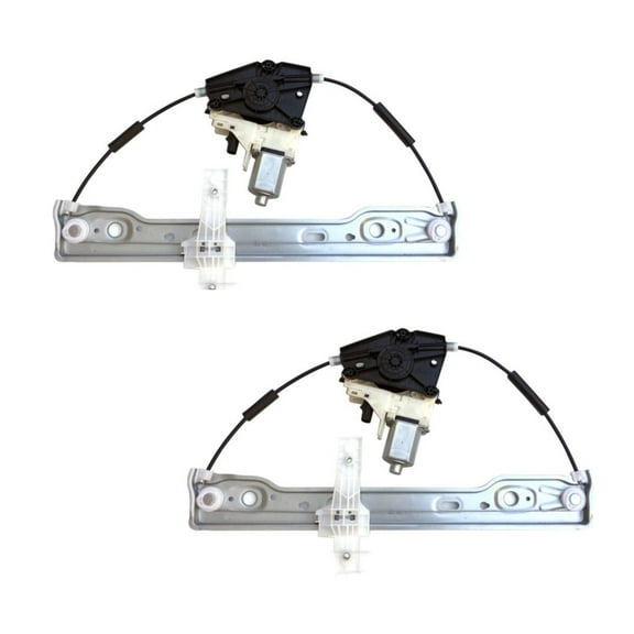 KarParts360 For Jeep Cherokee 1997 98 99 00 2001 Window Regulator Driver And Passenger Side | Pair | Front | Power | With Motor | Cable Type | For CH1350137, CH1351137 | 55154959AH, 55154958AI