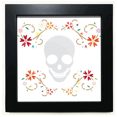 thumbnail image 1 of Flower l Illustrations Black Square Frame Picture Wall Tabletop, 1 of 3