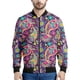 thumbnail image 4 of Chaqueta con estampado 3D de mandala bohemio para hombre, sudadera con estampado floral de primavera y otoño, abrigos de manga larga con cremallera y estilo aviador, 4 of 5