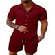 thumbnail image 4 of Conjunto de camiseta y pantalones cortos de verano para hombre, ropa deportiva multicolor de 2 piezas, camiseta y pantalones cortos, 4 of 5
