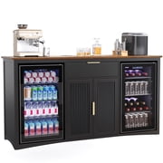 Long Coffee Bar Cabinet with Fridge Space, 70.1 M