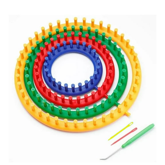 Onekawa Knitting Loom Set,Knit Quick Looms with Hook Needle,4 Pack(5.5", 7.5",9.5",11.5")