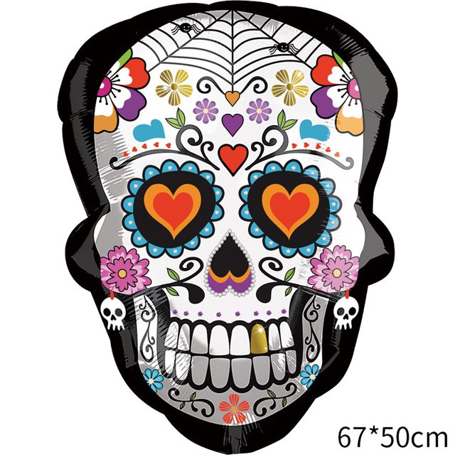 Nuevo Globo De Halloween Decoración De Calavera Alienígena Festival Fantasma Tema Fiesta Arreglo Película De Aluminio Juguete Infantil Dibujos Animados