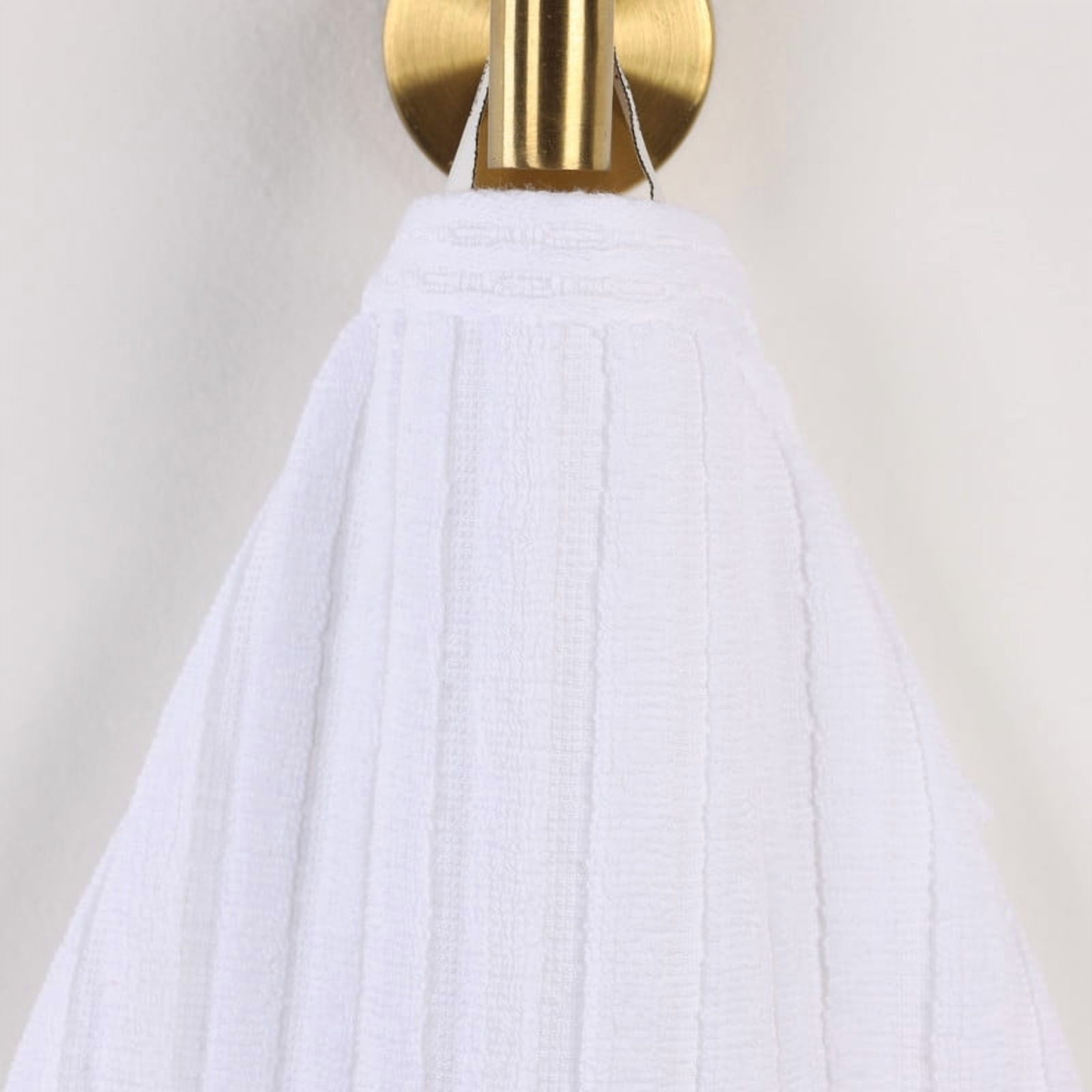 Superior Soho Ribbed Cotton 3-Piece Assorted Towel Set, White