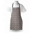 thumbnail image 4 of Floral Apron, Modest Tones Minimalistic Style Pointy Petals Abstract Flower Illustration, Unisex Kitchen Bib with Adjustable Neck for Cooking Gardening, Adult Size, Pale Taupe and Grey, by Ambesonne, 4 of 4