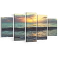 thumbnail image 2 of Colorful Bluish Waters At Sunset - Seascape Canvas Art Print, 2 of 3