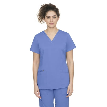 

healing hands Scrubs Top 3 Pocket V-Neck 2278 Jasmin Womens Scrub Top Purple Label Scrubs for Women Ceil S