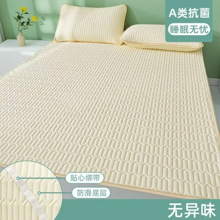 

Cool and Breathable Ice Fabric Mattress Cover for Single/Double/Queen Bed Sheets - Summer Cool Pad Mat with Elastic Band and Four Corners Bedspreads