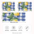 thumbnail image 2 of Yayeee Pillowcase Standard Size Set of 2 Satin Wrinkle Resistant Pillow Case, Blue Plaid Lemon, 2 of 7