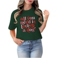 thumbnail image 4 of Blusas de Manga Corta para las Mujeres Divertida Impresión Cuello Redondo Camiseta Vintage, Blusas de Primavera para las Mujeres, 4 of 8