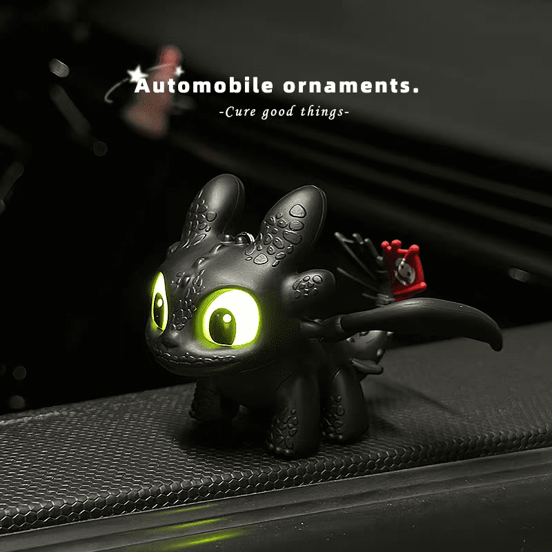 Light-Up Cartoon Dragon Eye Keychain – Cute PVC Dragon Doll Bag Charm with LED Eye Light