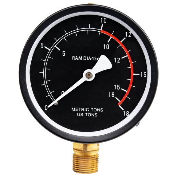 JEGS Replacement Pressure Gauge For 10-Ton Hydraulic Shop Press with Pressure Gauge 555-81636