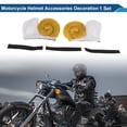 thumbnail image 2 of Accesorios de Casco de Motocicleta Decoración Cuernos de Cabra Amarillos para Cascos de Motocicleta Bicicleta Esquí Calcomanías Amarillo Blanquecino 1 Juego, 2 of 6