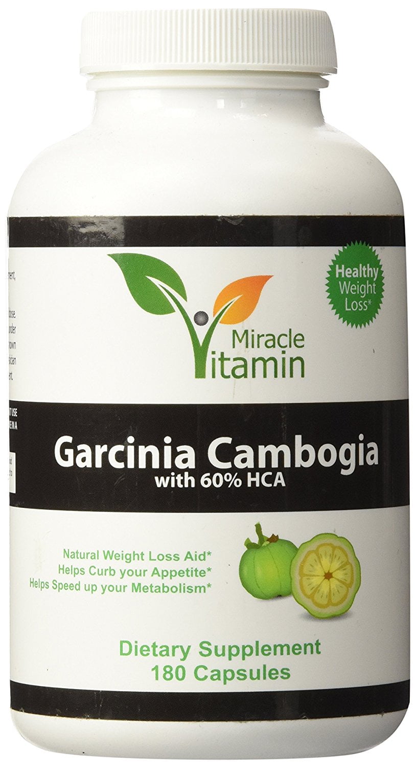 Miracle Vitamin Garcinia Cambogia  Potent Supplement For Men & Women -Boost Energy And Focus -Weight Loss Pills -Burn Belly Fat+Suppress Appetite 180 Capsules-Made in USA