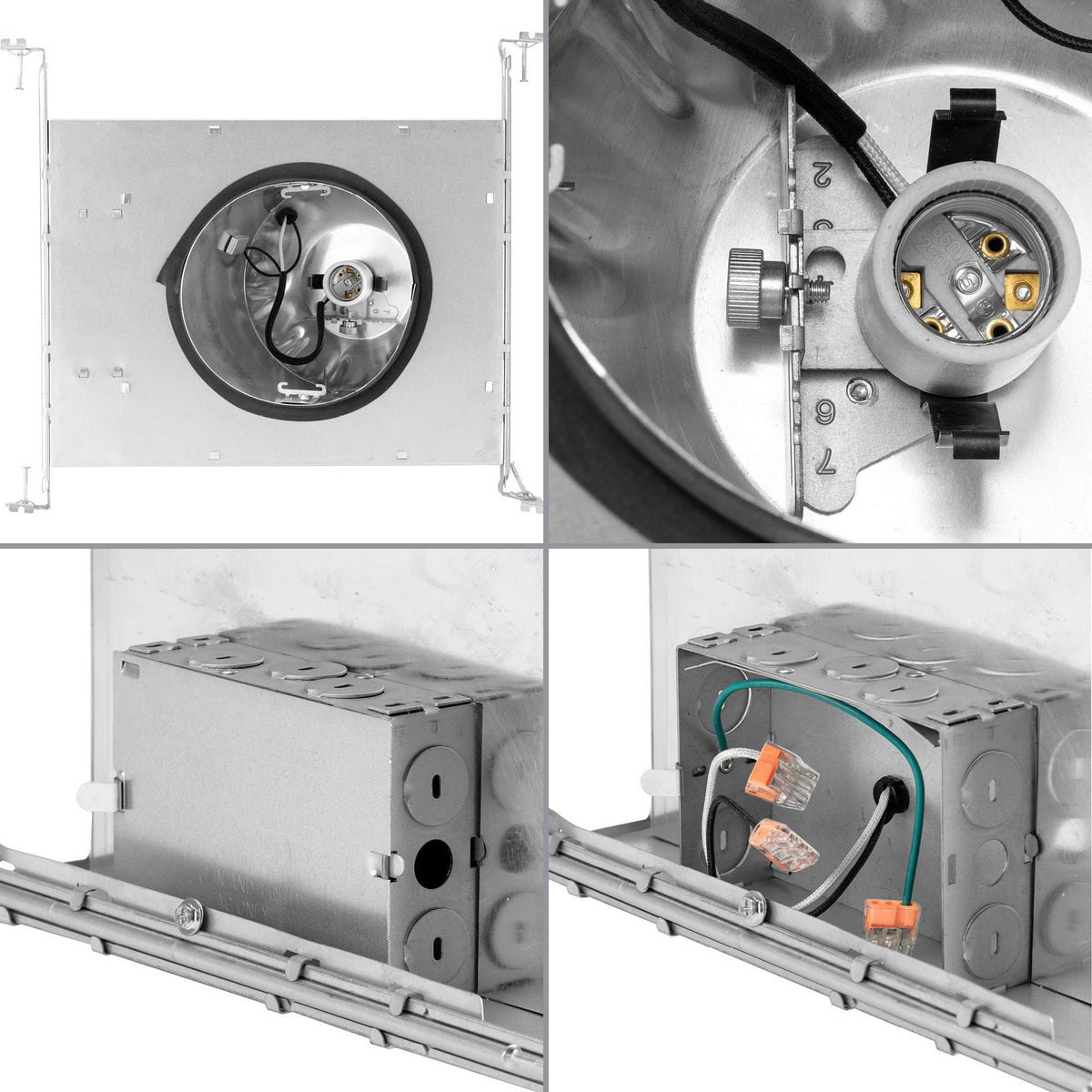 6" Recessed Slope Ceiling New Construction IC Air-Tight Housing