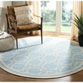 thumbnail image 2 of SAFAVIEH Dhurrie Myles Geometric Moroccan Wool Area Rug, Light Blue/Ivory, 6' x 9', 2 of 10