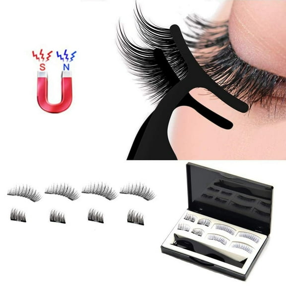 Magnetic Eyelashes, 3d natural effect Reusable without Glue Ultra Thin Handmade False Eyelashes, with Tweezers