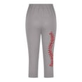 thumbnail image 4 of Fjofpr Pants for Girls 10-12 Toddler Kids Fashion Baesball Print Summer Leisure Yoga Sports Frenum Cropped Pants Gray 12 Years, 4 of 4