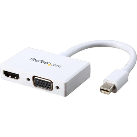 UPC: 0065030860383 | StarTech.com MDP2HDVGAW Travel A/V Adapter – 2-in-1 Mini DisplayPort to HDMI or VGA Converter – mDP to HDMI or VGA Adapter w/ Compact Portable Design