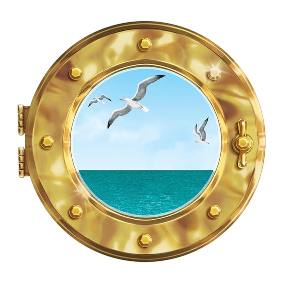 12 Pack Beistle Cruise Ship Porthole Party Peel 'N Place Clings