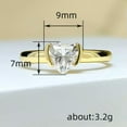 thumbnail image 2 of K-KED Round Cubic Zircon Women Wedding Delicate Jewelry Gorgeous Golden Plated Ring Sz 6-10-8, 2 of 5