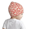 Rocae Beige Flowers for Baby Beanie Newborn Toddler Soft Warm Cute Knit