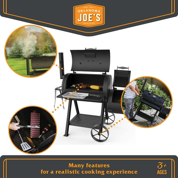 Oklahoma Joe s Kids Pretend Play Smoker with Realistic Steam and Accessories Walmart Business Supplies