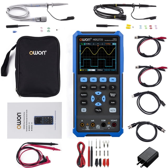 Osciloscopio Abestop HDS272S 2+1CH 70 MHz con multímetro y generador