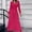 Hot Pink, variant on Blmnix Dresses for Women A Line Dresses Long Dresses Fit & Flare Dresses Maxi V-Neck Green Long Sleeve Belted Casual Dresses,S