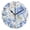Black, variant on Round Art Wall Clock Vintage Oil Painting Texture Decorative Clock Black Pointer, Multi-Purpose Desktop & Hanging Creative Decor Clock for Home Living Room Super Beautiful Blue Roses