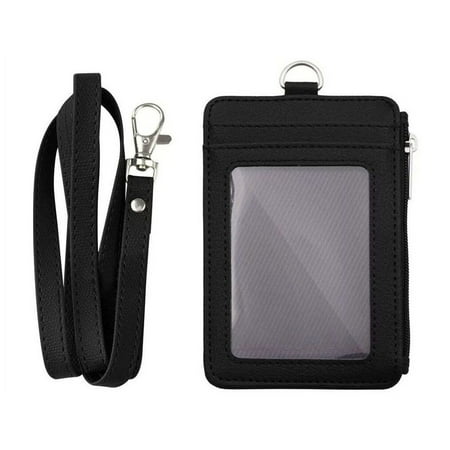 Sailomarn Neck Strap ID Card Holder with Hanging Rope Multi-purpose Zipper  Credit Cards Case Multi-slots Protector Cover Outdoor