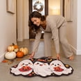 thumbnail image 7 of Halloween Ghost Doormat, Irregular Cute 3 Ghost Pattern Floor Mats And Softs-Touch Plushes Bathroom Mat Entryway Rug And Doormat And Festive Halloween Decor,23.62x15.75in, 7 of 7