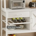 Kitchen with Bakers Rack, Coffee Bar, Microwave Stand & Wine