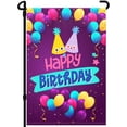 thumbnail image 6 of Happy Birthday Garden Flag | Bonus Flag Pole, Wind Clip & Stopper Included, Premium Fabric, Double Sided Design| Birthday Summer Outdoor Decor Yard Garden Flag - 12.5  x 18, 6 of 6
